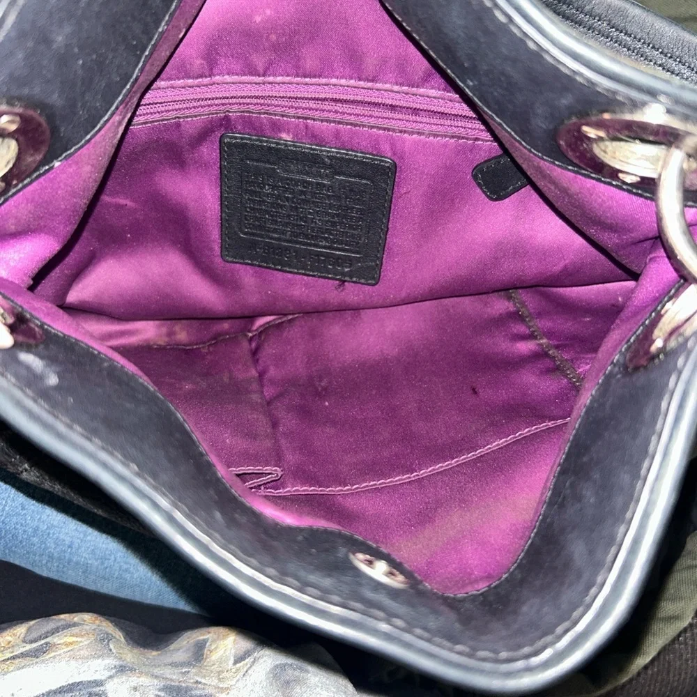 Coach Black Ashley Hippie Shoulder Bag with Crossbody Strap